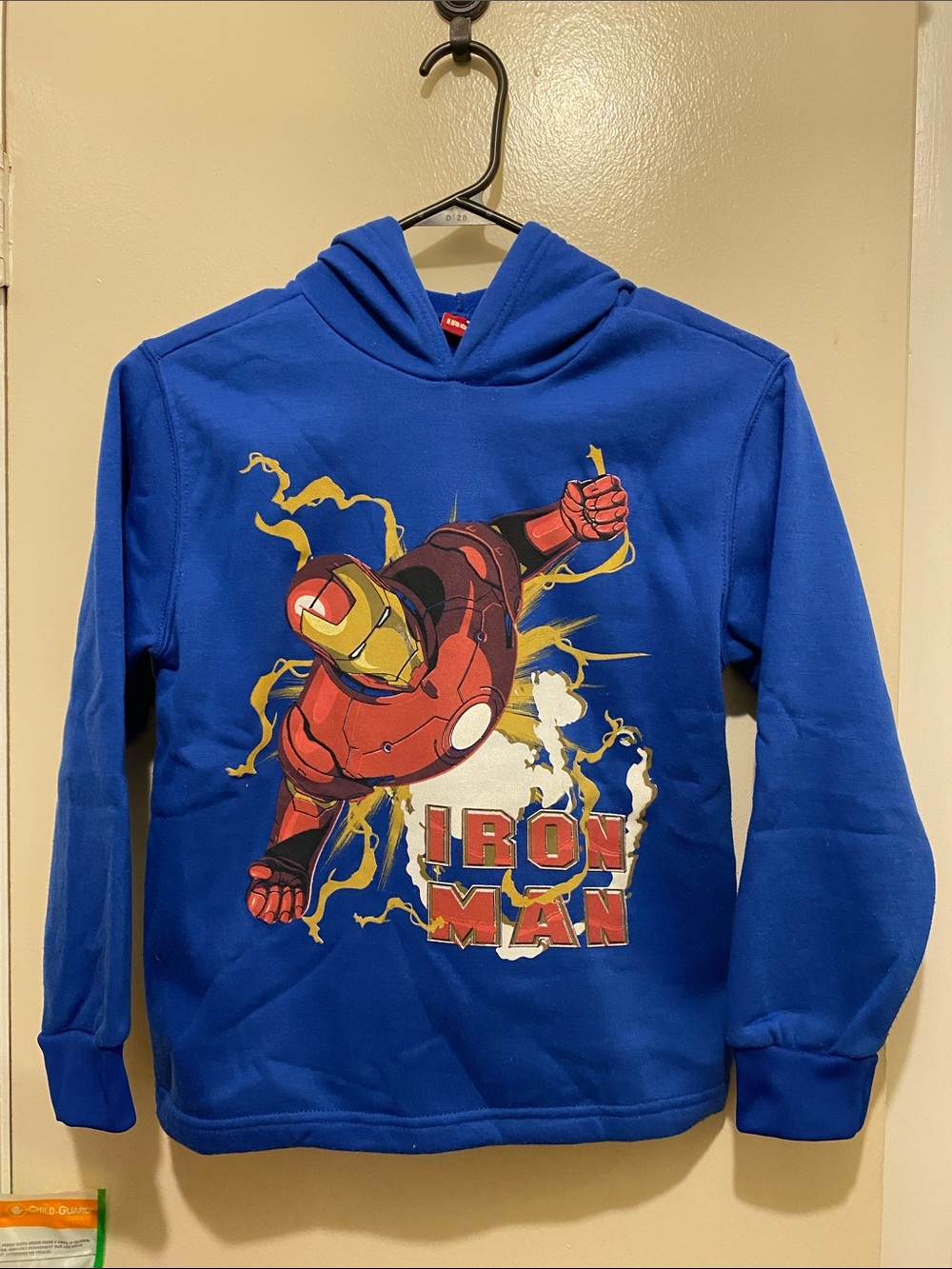 Ironman Size 8 Blue Hooded Long Sleeve Sweatshirt